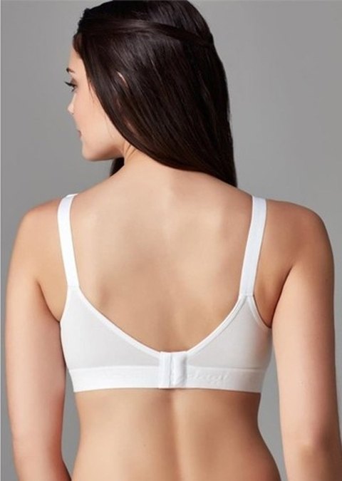 Pamuklu Astar ve Tek Elle Açılan Klips Emzirme Sütyeni Eros 500 - Beyaz