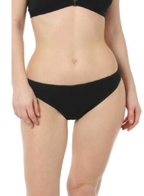 Pamuklu Dikişli Slip Külot İMER 125 - Siyah