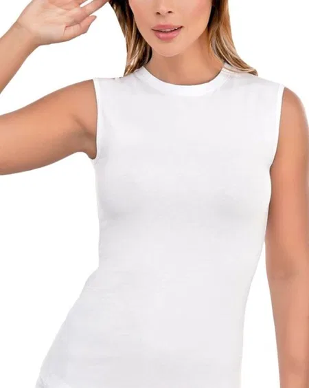 Sıfır Kol Yuvarlak Yaka Esnek Modal Body İMER 1263