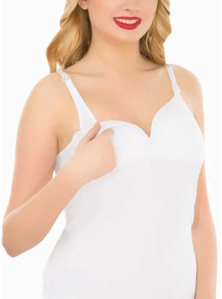 Likralı Modal Pamuk Emzirme Atleti İMER 1288