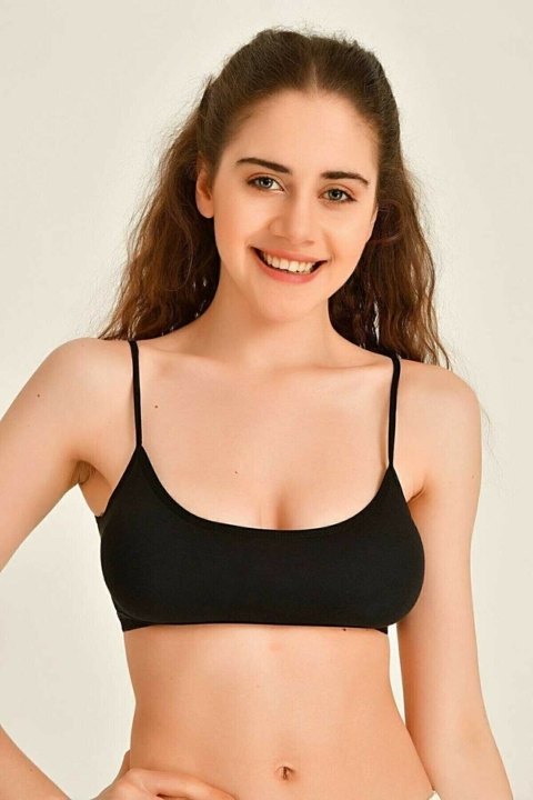 Modal Balensiz Dantel Detaylı Büstiyer İMER 2603 - Siyah