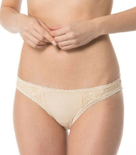 Dikişsiz Pamuklu Slip Külot İMER 4350 - Krem