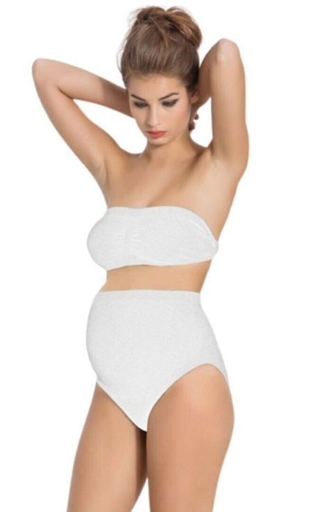 Pamuklu Karın Altı Destekli Hamile Külot İMER 4700 - Beyaz