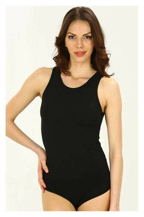 Modal Esnek Çıtçıtlı Body İMER 9252 - Siyah