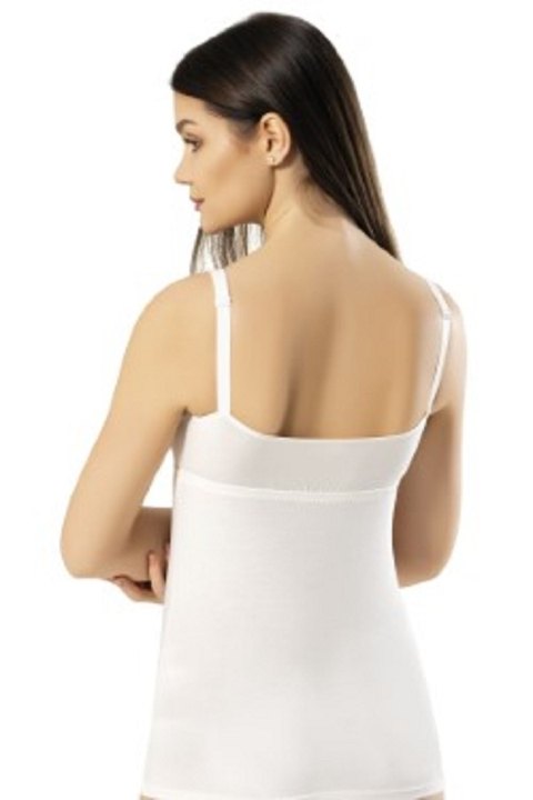 Pamuklu Astar Tek Elle Açılabilen Emzirme Atleti Miss Modinn 8030 - Beyaz