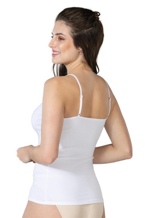 Modal Pamuklu İnce Askılı Atlet Emay 1410 - Beyaz