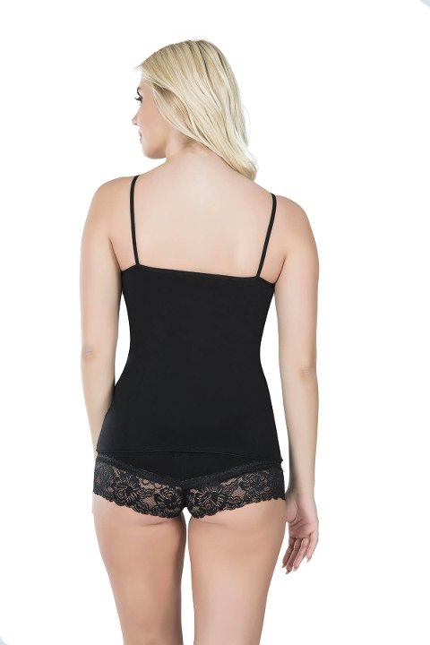 Dantelli İp Askılı Atlet Şort Takım Derya 071 - 2