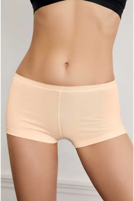 Yüksek Bel Uzun Paça Kadın Boxer Külot Eros 740 - Ten