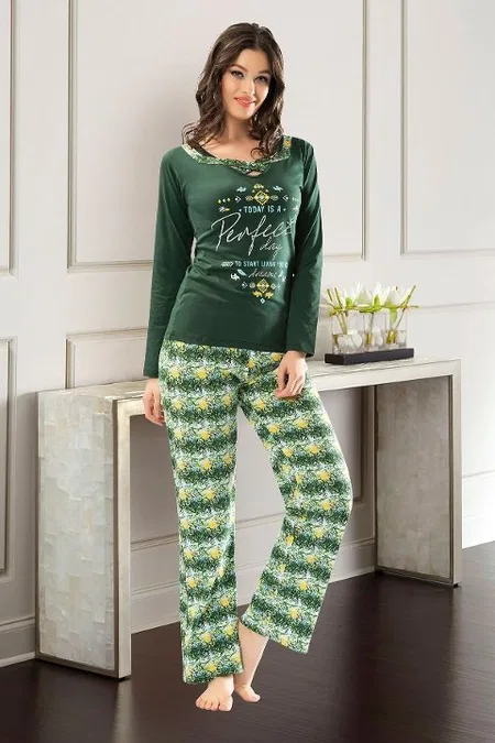 Derya Kurşun Yumuşak Pamuklu Kadın Pijama Takımı Derya Kurşun 857