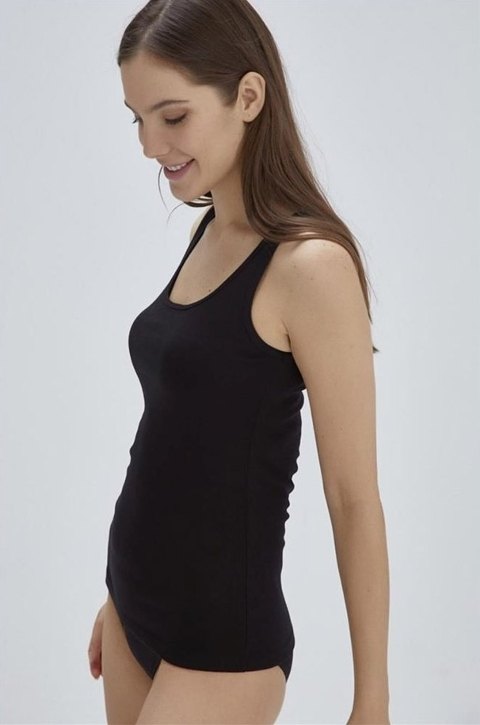 Nefes Alan Pamuklu Kalın Askılı Atlet Eros 611 - Siyah