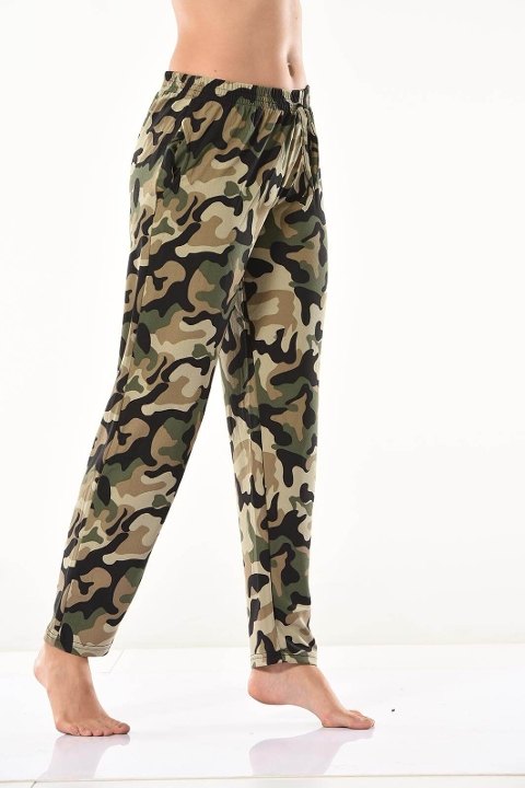 Kamuflaj Desenli Nefes Alabilir Eşofman Altı Derya Kurşun 0573 - Çok Renkli