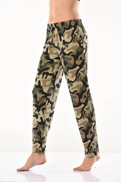 Kamuflaj Desenli Nefes Alabilir Eşofman Altı Derya Kurşun 0573 - Çok Renkli