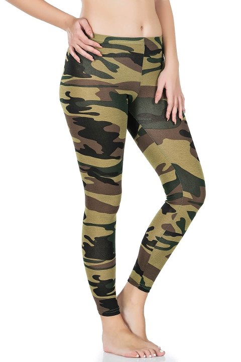 Derya Kurşun Kamuflaj Desenli Yüksek Bel Uzun Tayt Derya Kurşun 443 - Görsel 3