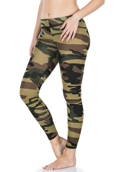 Derya Kurşun Kamuflaj Desenli Yüksek Bel Uzun Tayt Derya Kurşun 443 - Görsel 4