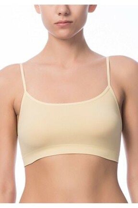 Balensiz Dantel Detaylı Kaplı Büstiyer İMER 2604 - Ten