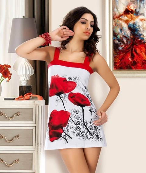 Derya Kurşun Çiçek Desenli Kare Yaka Kadın Gecelik Derya Kurşun 903