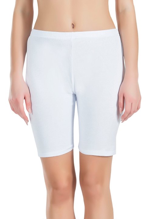 Yüksek Bel Esnek Kısa Tayt Derya 412 - Beyaz