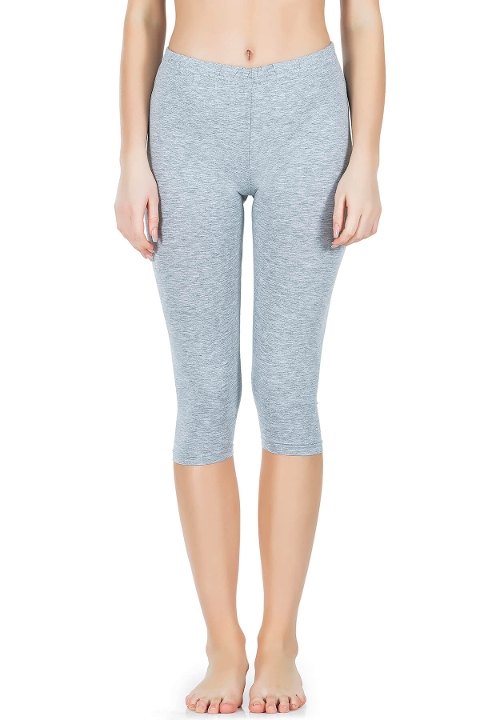 Yüksek Bel Dikey Dikişli Tayt Derya 424 - Gri