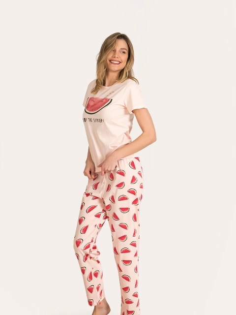 NBB Penye Kumaş Kısa Kol Pijama Takımı NBB 67149 - Görsel 3