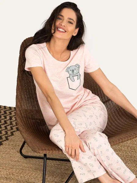 NBB Kısa Kollu Pamuklu Pijama Takımı NBB 67135