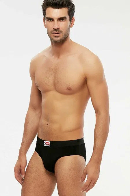 Kom Erkek 2'li Slip Nefes Alabilen Hafif Cotton- Ariel - Siyah