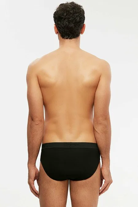 Kom Erkek 2'li Slip Nefes Alabilen Hafif Cotton- Ariel - Siyah