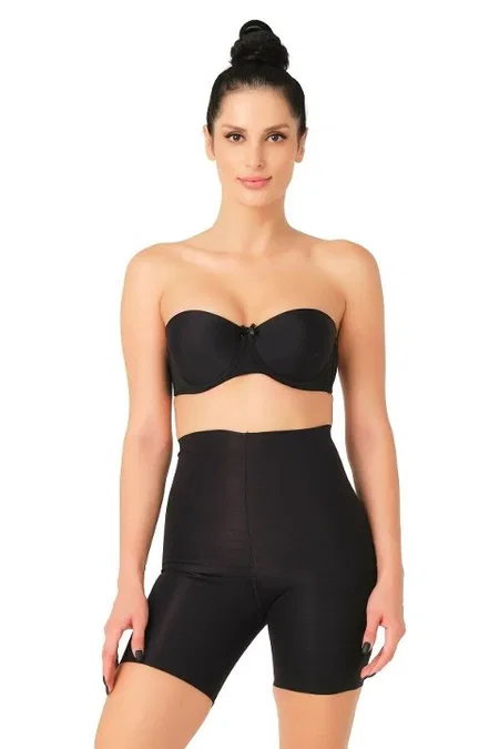 Yüksek Bel Dikişsiz Korse Boxer Emay 2707 - Siyah