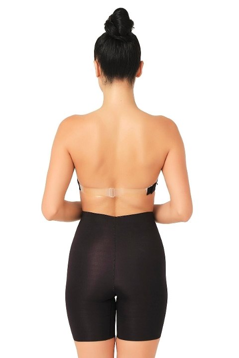 Yüksek Bel Dikişsiz Korse Boxer Emay 2707 - Siyah