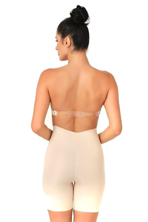 Yüksek Bel Dikişsiz Korse Boxer Emay 2707 - Ten