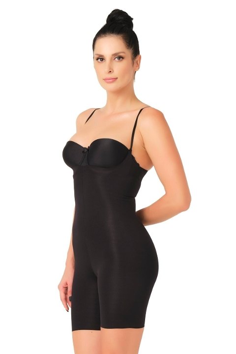 Lazer Kesim Göğsü Açık Toparlayıcı Korse Emay 2758 - Siyah