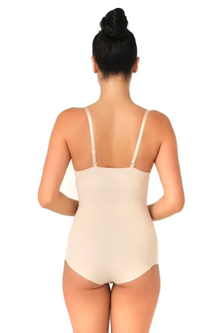Lazer Kesim Göğsü Açık Slip Korse Polyamid Elastan Emay 2723 - Ten