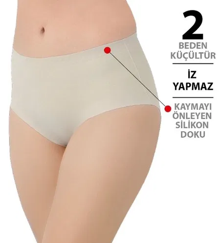 Dikişsiz Yüksek Bel Toparlayıcı Külot Form Angel 2204 - Ten