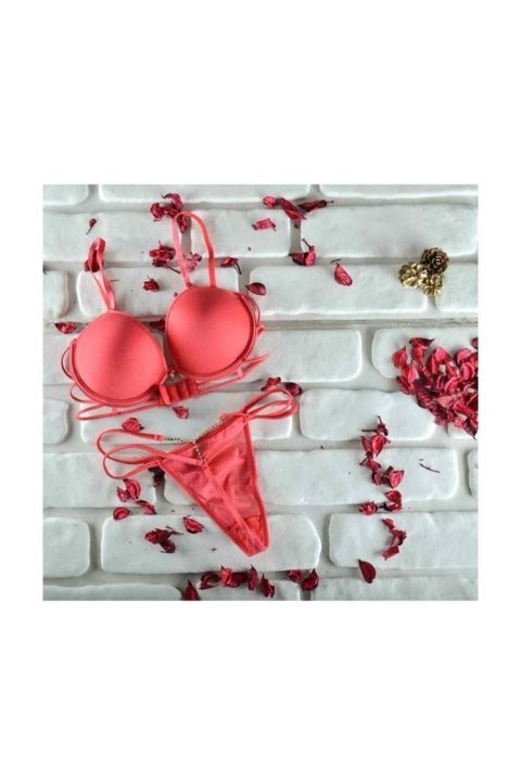 Le Jardin Dantel Detaylı Destekli Sütyen String Takım Le Jardin 6950 - Görsel 10