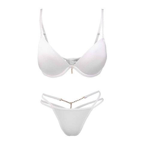 Le Jardin Dantel Detaylı Destekli Sütyen String Takım Le Jardin 6950 - Görsel 7