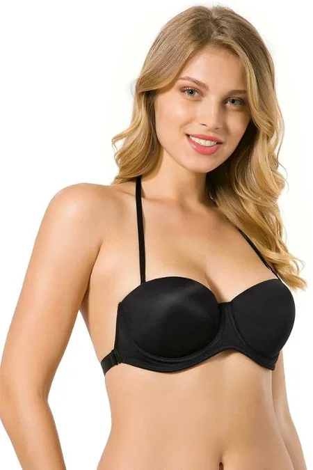 Sırtı Şeffaf Destekli Straplez Sütyen Le Jardin 7042