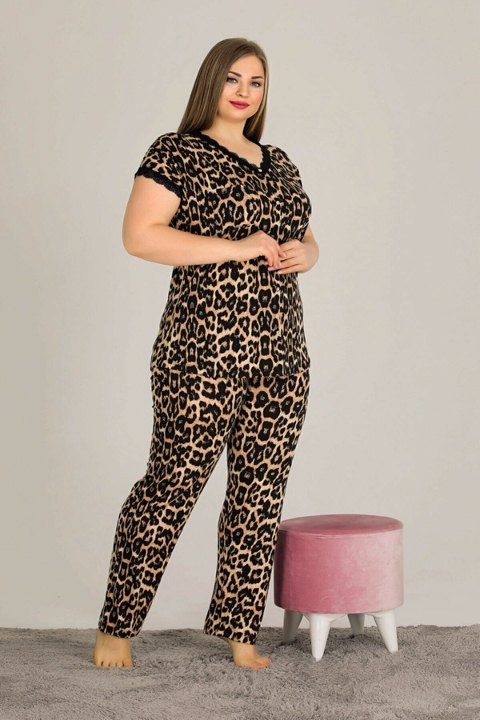 Leopar Desenli Esnek Kadın Pijama Takımı Lady 10805 - Leopar