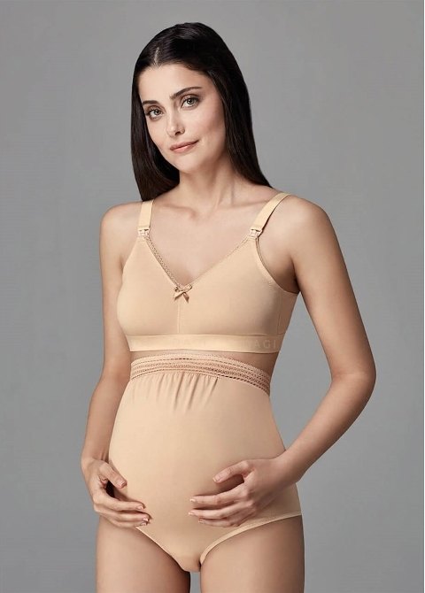 Pamuklu Karın Altı Destekli Hamile Külot Eros 511 - Ten