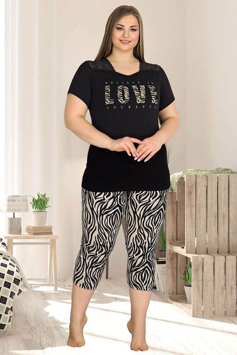 Pamuklu Kapri Pijama Takımı Love 10566