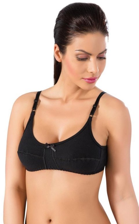 Dantel Detaylı Pamuklu Sütyen Lüx DRM 081 - Siyah