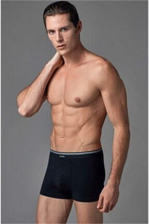 Modal Esnek Bel Lastikli Erkek Boxer Eros 051 - Siyah