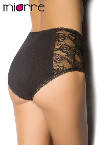 Dantelli Yüksek Bel Külot Miorre 001-013145 - Siyah