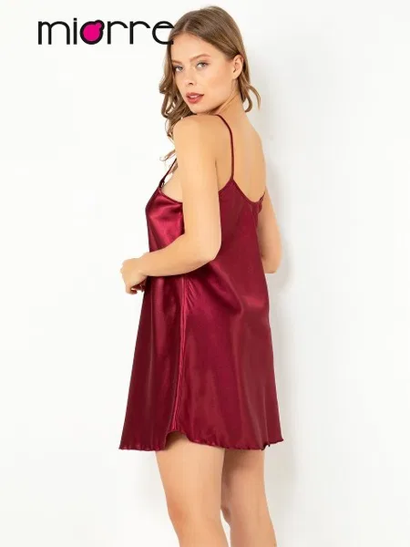 Miorre Miorre İnce Askılı Güpürlü Gecelik - Görsel 6