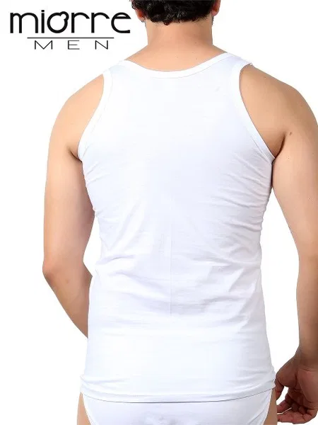 Miorre Klasik Erkek Atlet - %100 Pamuk - Beyaz