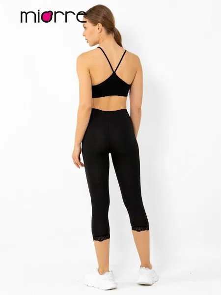 Miorre Modal Dantelli Kapri Tayt - Siyah