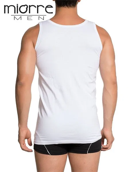 Miorre Yüzde yüz Pamuk Penye Erkek Atlet - Büyük Beden Seçenekleri - Beyaz