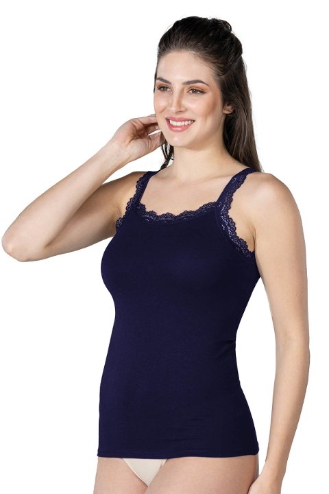 Yüksek Pamuklu Nefes Alan Atlet Beyaz Emay 1411 - Lacivert