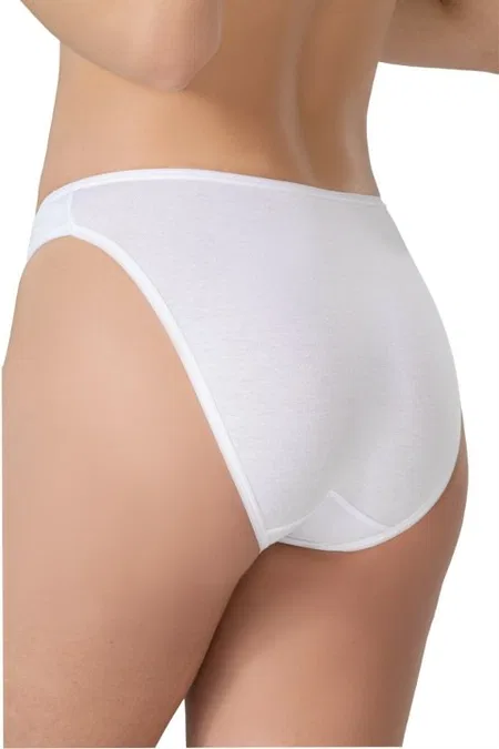 Yüksek Bel Pamuklu Slip Külot Emay 1441 - Beyaz