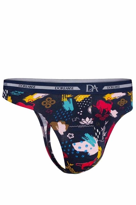 Modal Pamuklu Baskılı Renkli Tanga Doreanse 1264