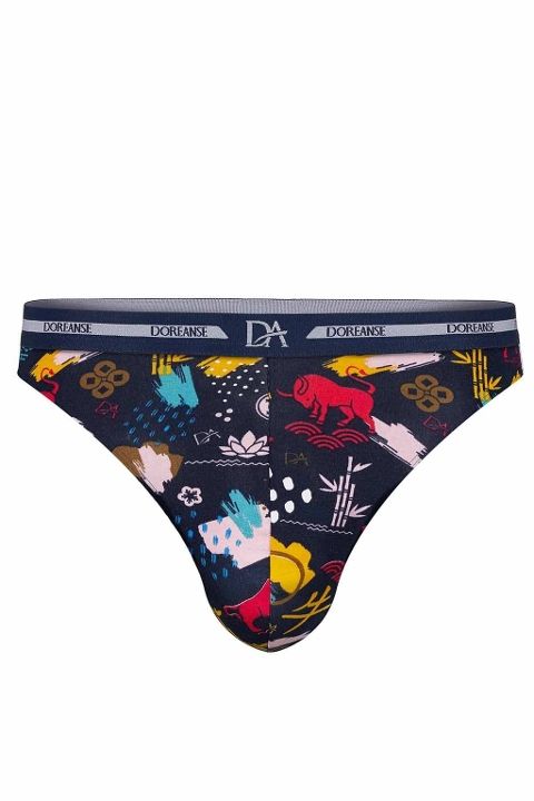 Modal Pamuklu Baskılı Renkli Tanga Doreanse 1264 - Memox