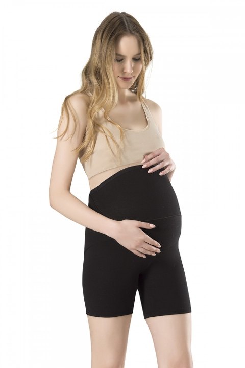 Geniş Karın Paneli Dikişli Hamile Tayt Fabony 1110 - Siyah